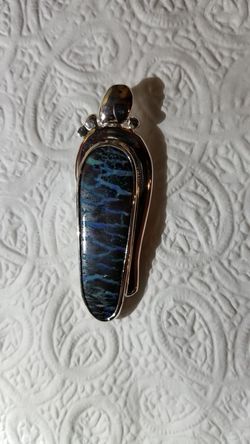 RARE Handmade Australian Opal & Silver Pendant