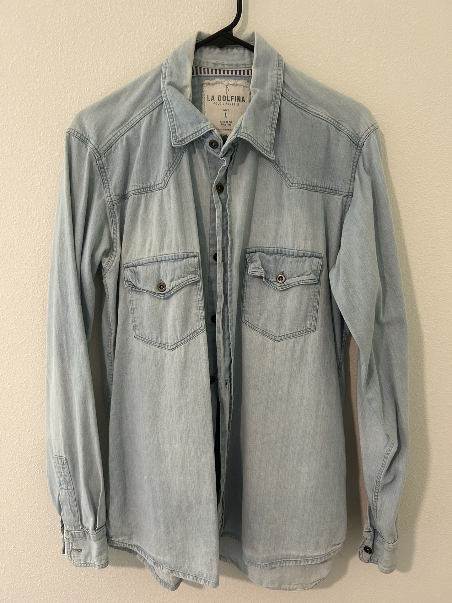 La dolfina jean jacket size large