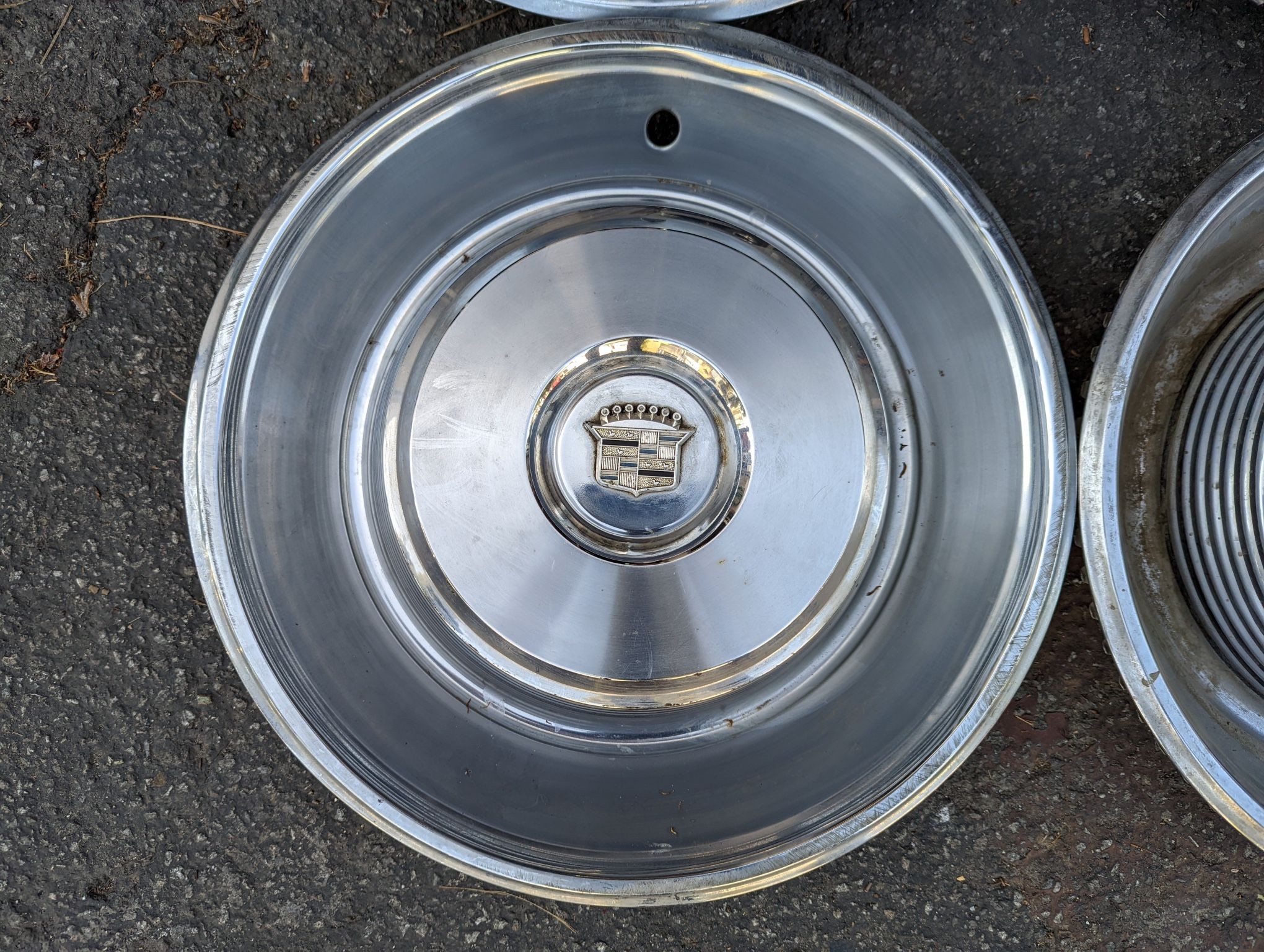 Four 15 inch steel hubcaps from a 1965 Cadillac DeVille for Sale in Montebello CA OfferUp