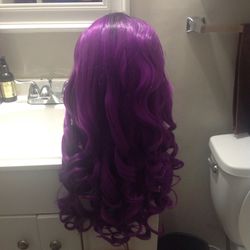 Purple synthetic hair wig. New