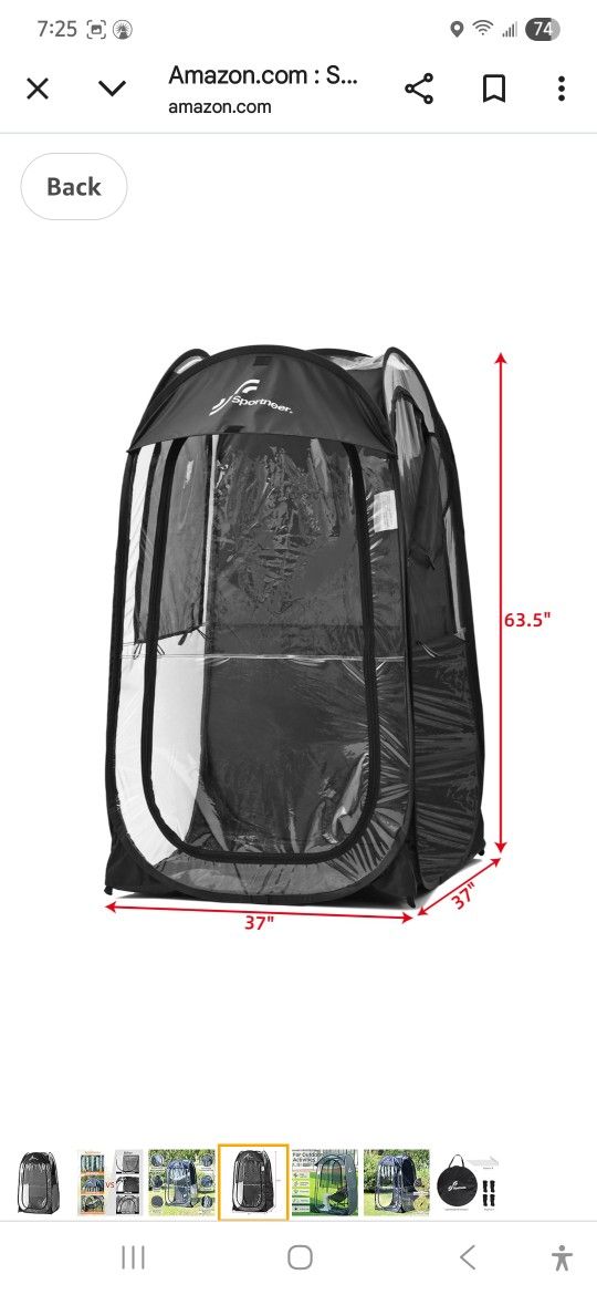 Sportneer Sports Tent, 1 Person Tent Sports Tents for Parents for Cold Day Lightweight Portable Pop Up Tent for Sports Event, Protection from Cold Win