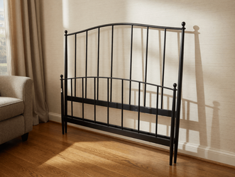 Crate and Barrel Black Queen Metal Bed Frame - Like New - Bothell, WA