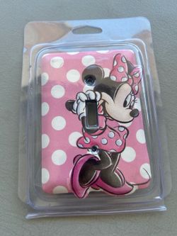 Disney Minnie Mouse Pink Polka Dot Light Switch Cover – New
