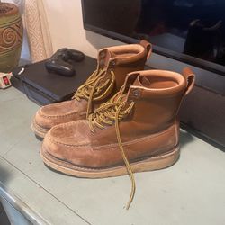 Die Hard Brown Men’s Leather Work Boot Size 7.5