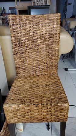Rattan pair woven chairs