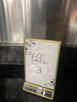 4x6 Inch Acrylic Table Signs 