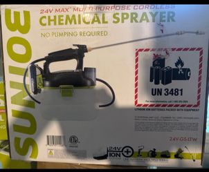 Sun Joe 24V-GS-LTW IONMAX 24-Volt, 1-Gallon Multi-Purpose Chemical Sprayer, Kit (w/ 1.3-Ah Battery + Quick Charger)