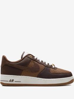 Nike Air Force 1 Low Brown Woven Sneakers