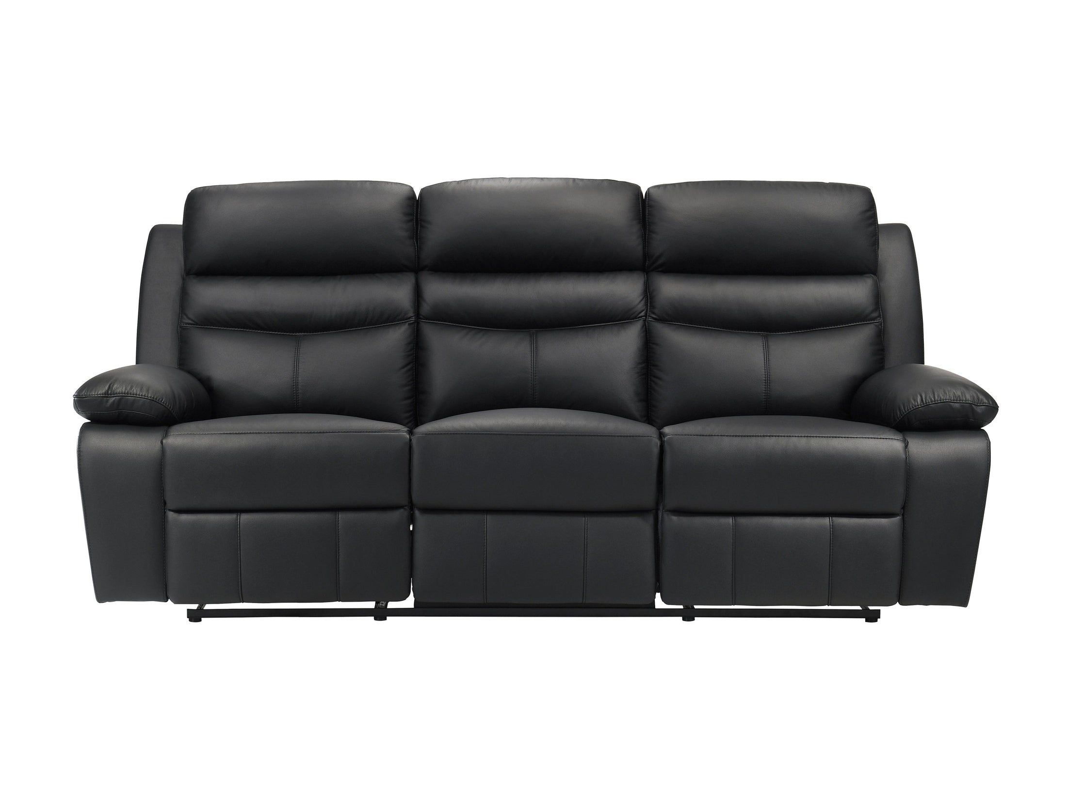 Hancock Black Double Reclining Sofa