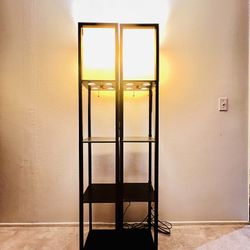 Floor Lamps with Shelves (two lamps)