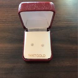 Little Girls Earrings 14 K Gold