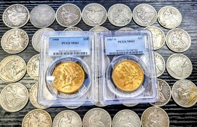 US Gold $20 Liberty Head Double Eagle Gold Coins -cash local pickup