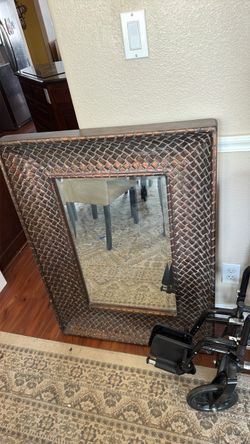 Rectangle Mirror Antique Gold 30”x40”
