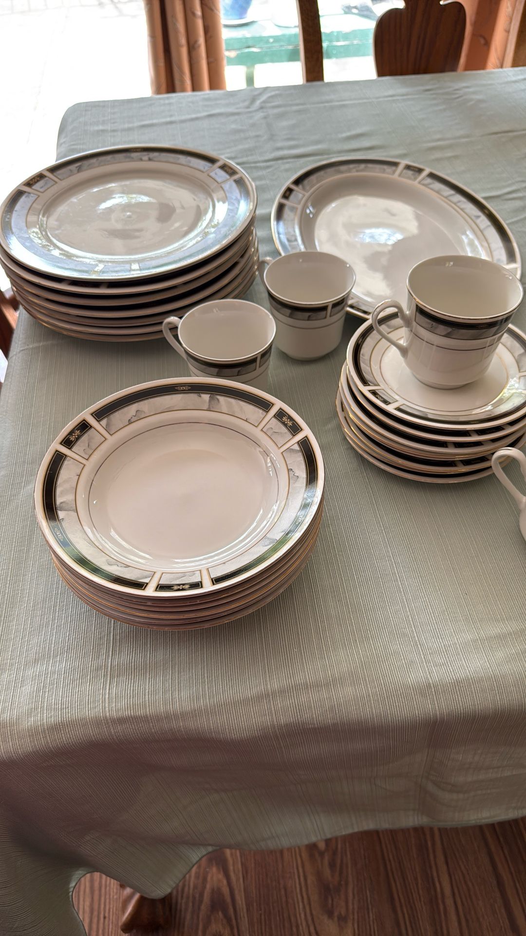 Fine China Black And White With Gold