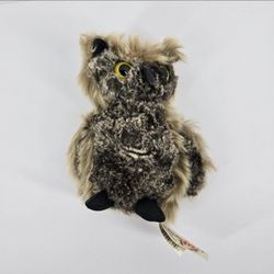 Folkmanis Screech Owl Puppet Turning Head Realistic Plush 6" Stuffed Animal