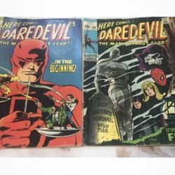 1969💥HERE COMES THE DAREDEVIL # 53 & 54💥 VINTAGE MARVEL   🔥First App Mr Fear