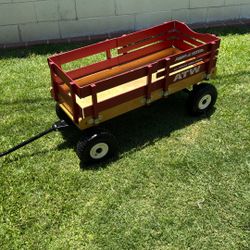 Radio flyer all-terrain wood cargo wagon Air, Tires, Red Missing One Clamp $80
