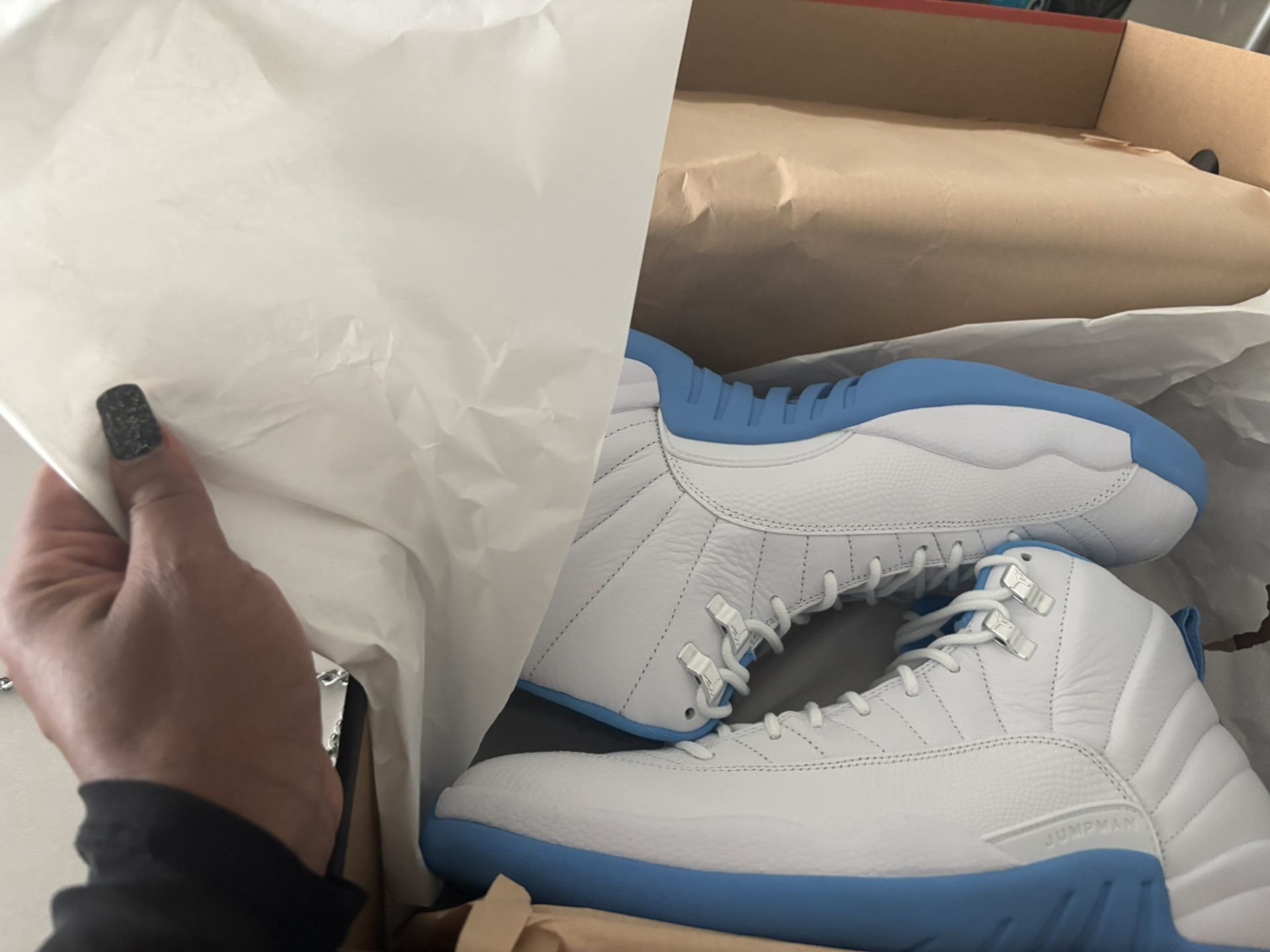Brand New Jordan 12 Retro Baby Blue And White