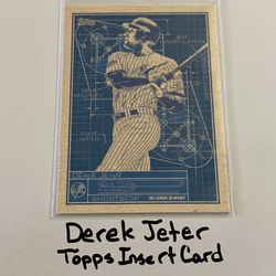 Derek Jeter New York Yankees Hall of Fame Shortstop Topps Short Print Insert Card. 