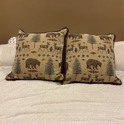 2 Cabin Euro Shams + Pillows