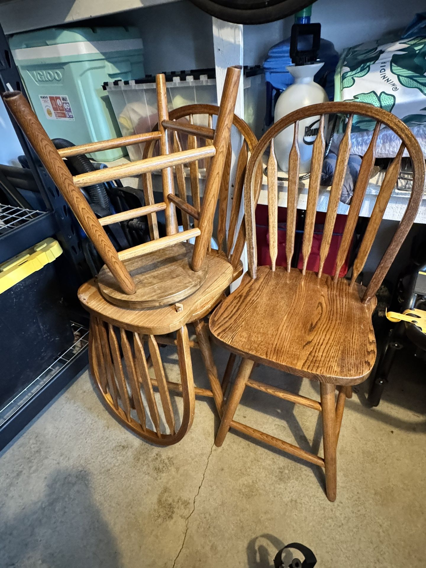 Solid Wood Dining Chairs – Set of 3