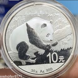 🇨🇳 30 g Chinese Silver Panda Coin .999 Fine – 0 Yuan – Bullion – 30 Grams AG