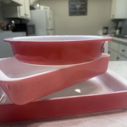 Pyrex Pink Flamingo, Serving Dishes