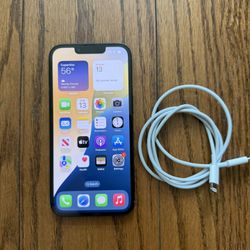 iPhone 13 T-Mobile 128GB/Blue/Fully functional/charging cable