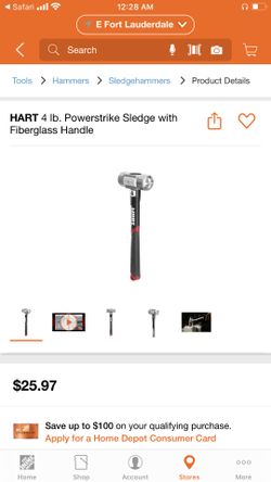 Hart 4 pound sledge hammers