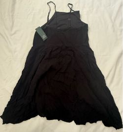 Black Spaghetti Strap Midi Dress with Tags