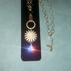Beautiful Handcrafted, And Uniquely Designed Gold And Cubic Zirconia Necklace 