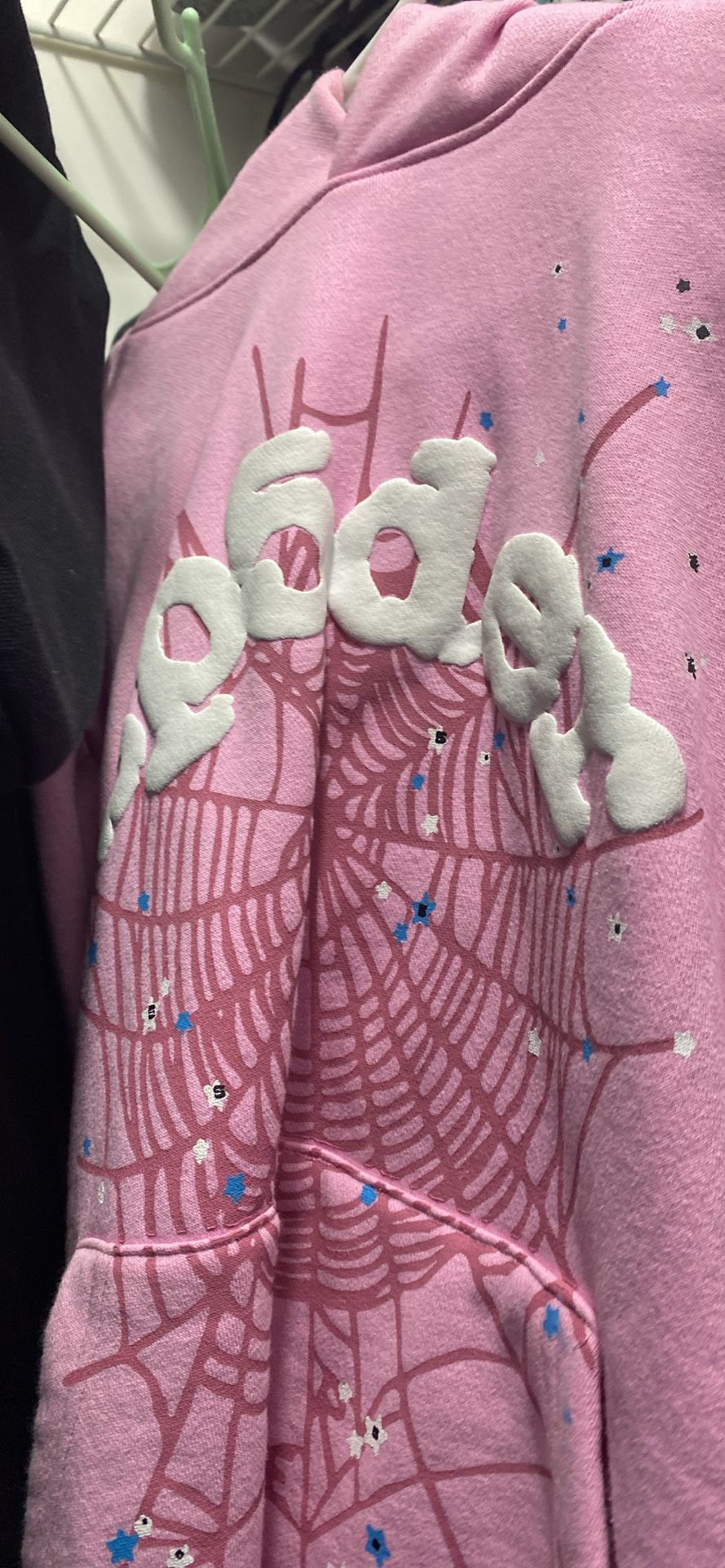 Pink sp5der hoodie size M