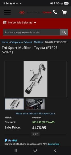 Toyota TRD muffler