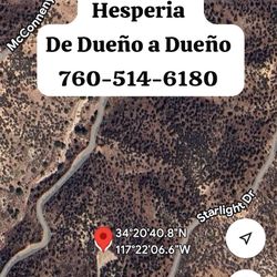 Terreno De Venta En Hesperia 1.25 Acres De Dueño A Dueño Muy Buena Inversion 