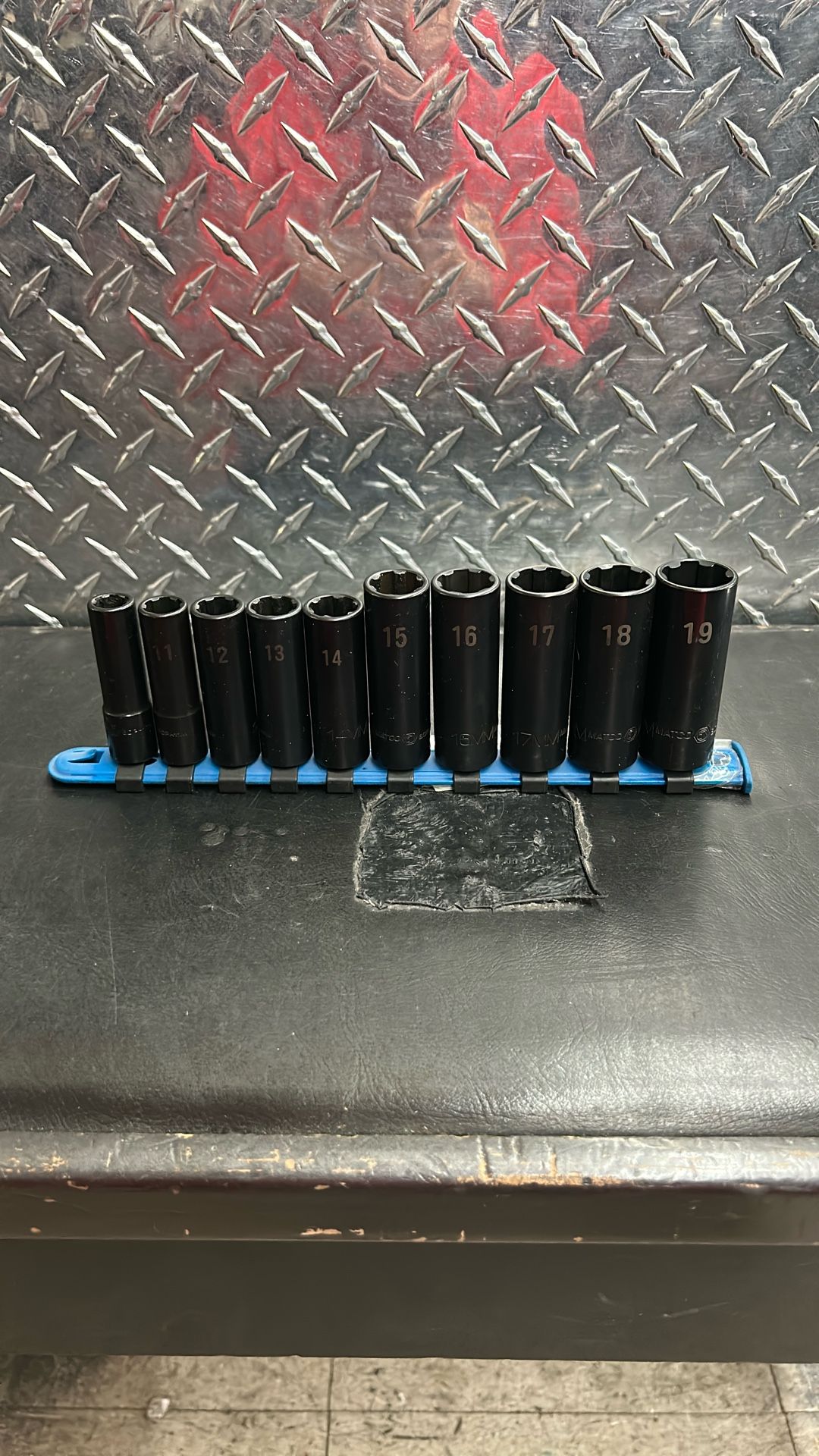 Matco Tools 10pc 3/8” Drive 6-Point Metric MM Non-Slip BDPA Deep Impact Socket Set 10-19mm