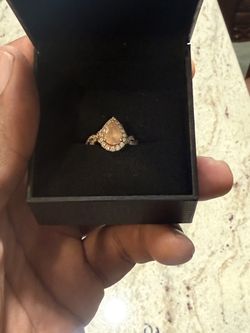 Engagement ring and wedding bed