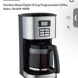 Hamilton Beach Digital 12 Cup Programmable Coffee Maker,