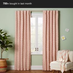 Pillowfort Pink Curtains 