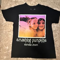 bravado small smashing pumpkins siasame dream t shirt Y2K black short sleeve