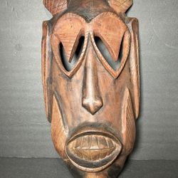Vintage LARGE African Hand Carved Tribal Mask