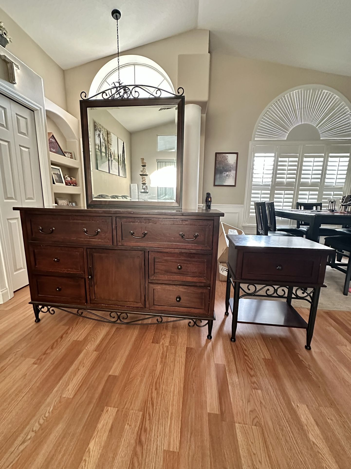 Real Wood Dresser And 2 End Tables Matching