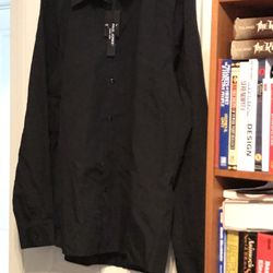 Paul Jones Nwt 4XL Black Dress Shirt 