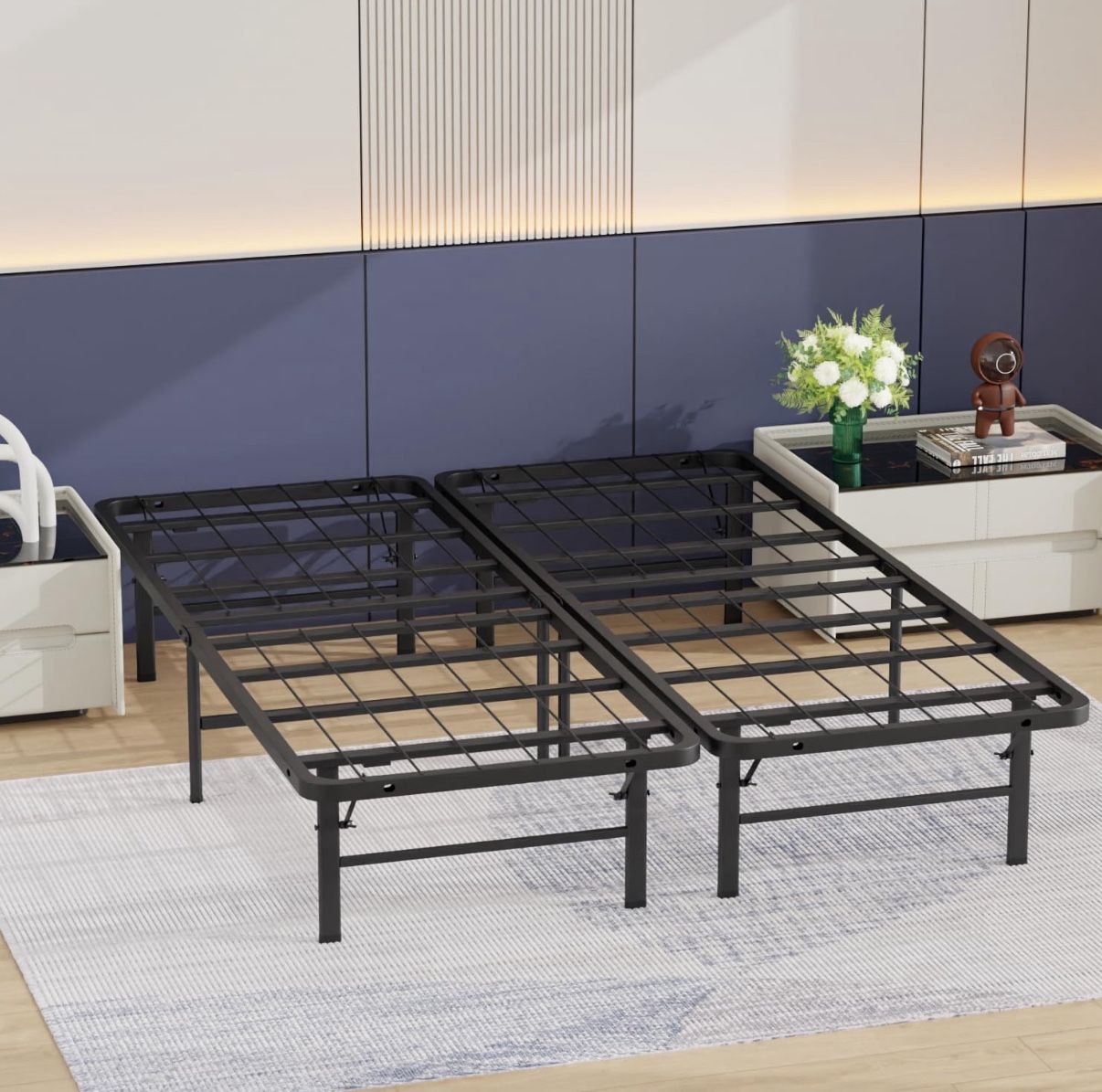 Queen Bed Frame Metal Platform Bed Frame