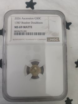 NGC MS69 Matte 2026 Ascension 1787 Brasher Doubloon Gold Coin