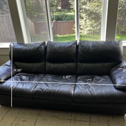 Dania Florence 3-seat And 1-seat Leather Sofa