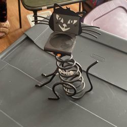 Halloween Rod Iron Black Cat