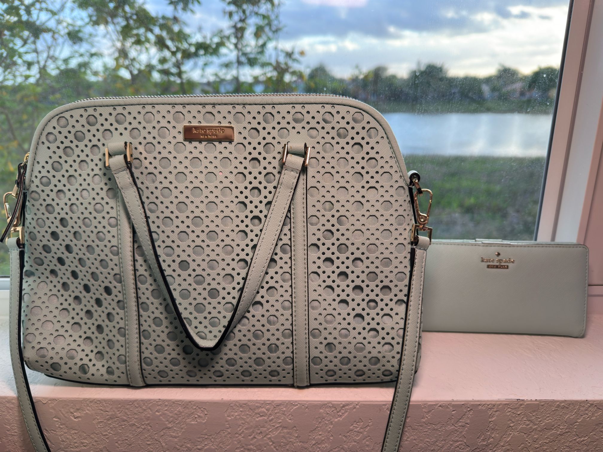 Kate Spade Mint Green Bag With Wallet