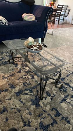 Glass coffee table