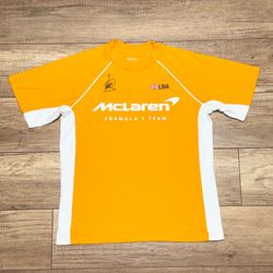 Abercrombie Kids McLaren Formula 1 Team Racing Crop Graphic T Shirt Girls L