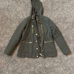Women’s Olive Green Denim Coat